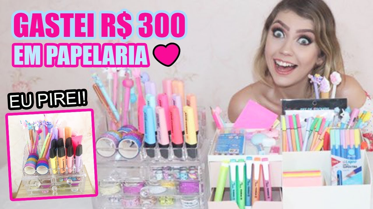 25 DE MARÇO - COMPRINHAS DE PAPELARIA FOFA - GASTEI R$ 300,00 NA BIG NUNES