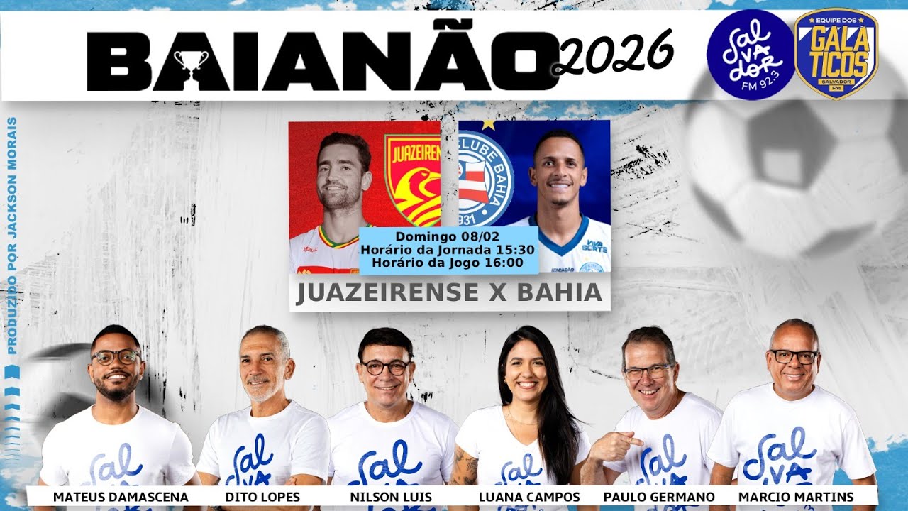 JUAZEIRENSE X BAHIA AO VIVO (08/02/26)