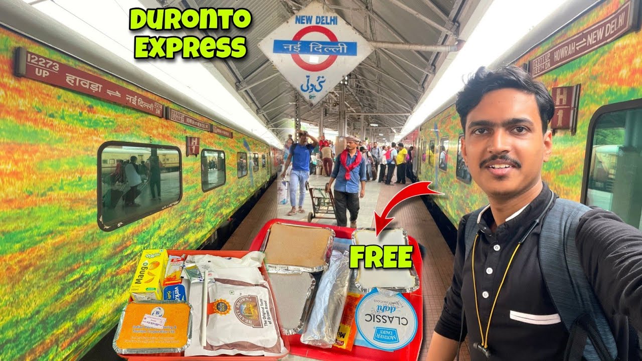 Howrah New Delhi Duronto Express Sleeper Coach Journey FREE Food😱|Duronto First Class Train Journeys