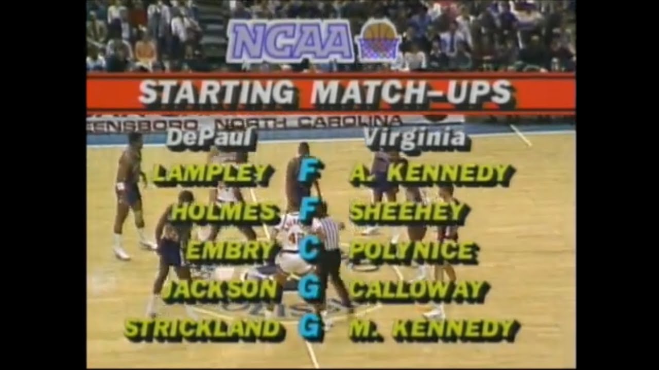DePaul vs Virginia -- 1986 NCAA Tournament 1st Round
