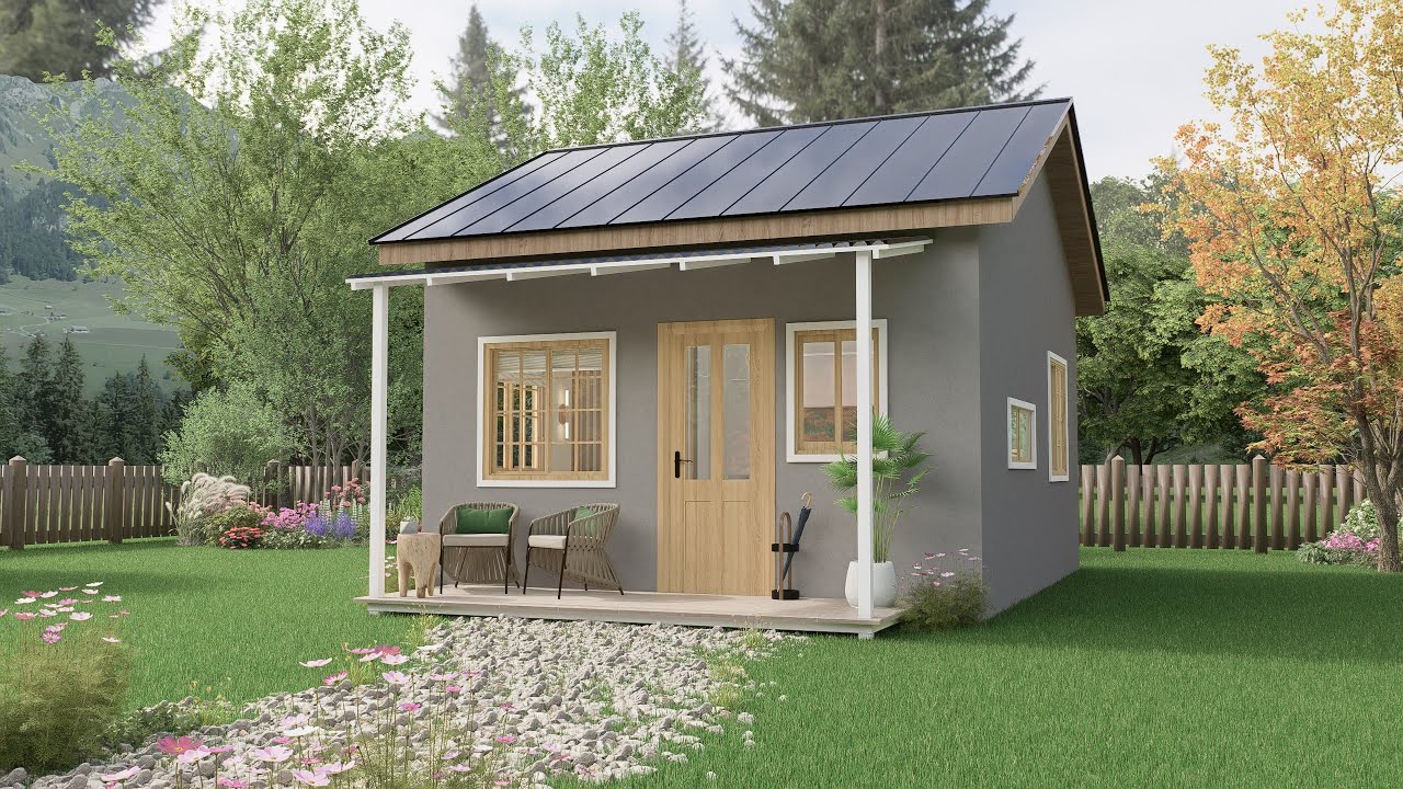 Encantadora CASA PEQUE&Ntilde;A de 5x6 metros | Plano de Casa de 30m2