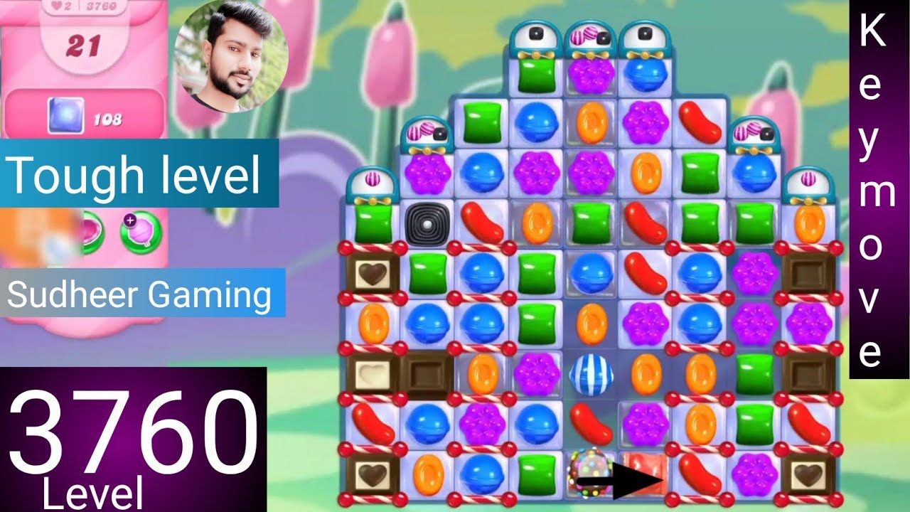 Candy crush saga level 3760 । No boosters । Tough level । Candy crush 3760 help । Sudheer Gaming