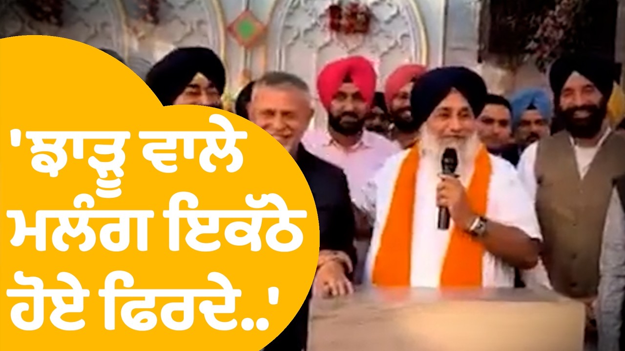 Sukhbir Badal | 'ਝਾੜੂ ਵਾਲੇ ਮਲੰਗ ਇਕੱਠੇ ਹੋਏ ਫਿਰਦੇ..' | Punjab Tak