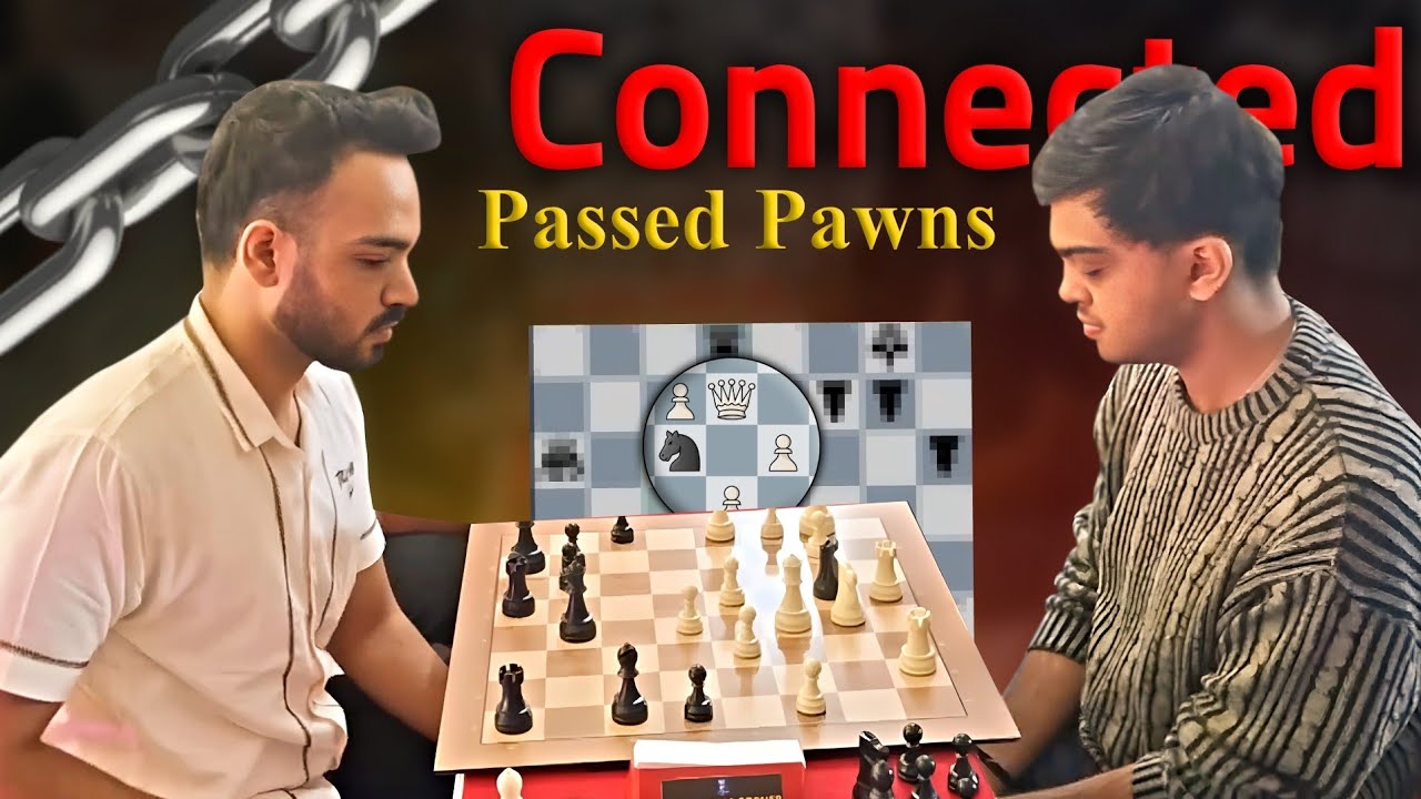 Connected Passed Pawns Decide the Game | Black Gives Up a Piece|Navaratna Blitz Fide  Tournanament