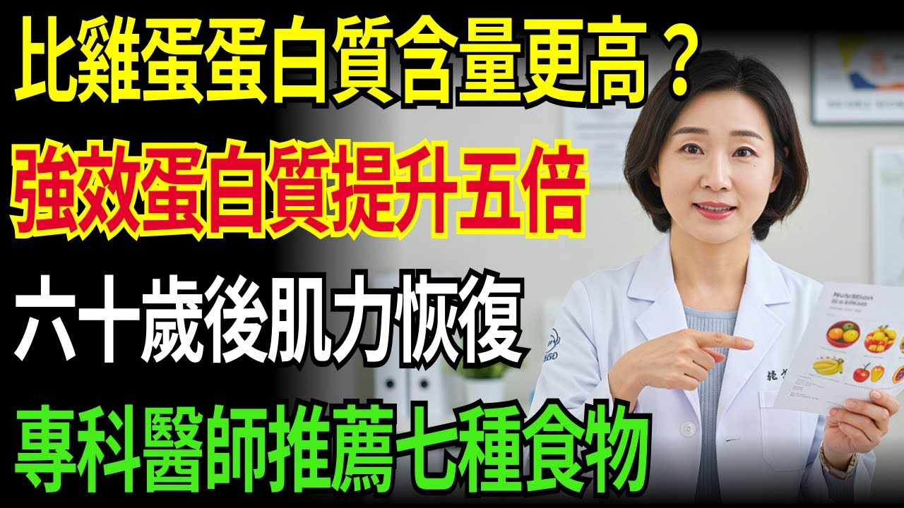 蛋白質含量比雞蛋高5倍的食物TOP 7！60歲後急速流失的肌肉量，在家簡單恢復的方法大公開ㅣ老年健康ㅣ生活智慧ㅣ健康常識