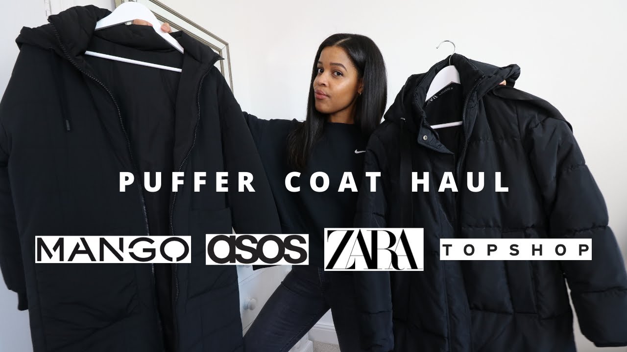 AFFORDABLE PUFFER COAT HAUL + TRY ON | ZARA | MANGO | ASOS | TOPSHOP | WINTER 2020 | Oriana White