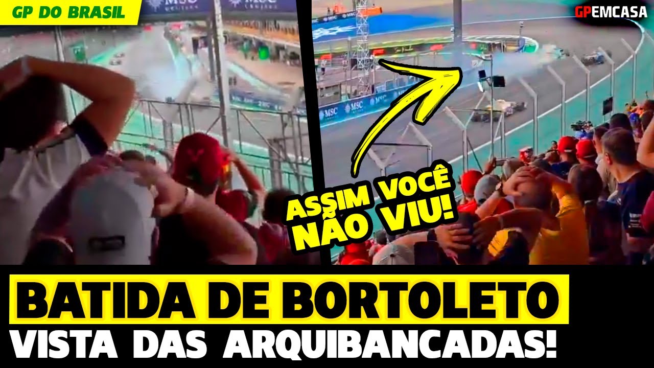 ASSUSTADOR! ACIDENTE DE BORTOLETO GRAVADO PELA TORCIDA EM INTERLAGOS | F&Oacute;RMULA 1 |GP EM CASA