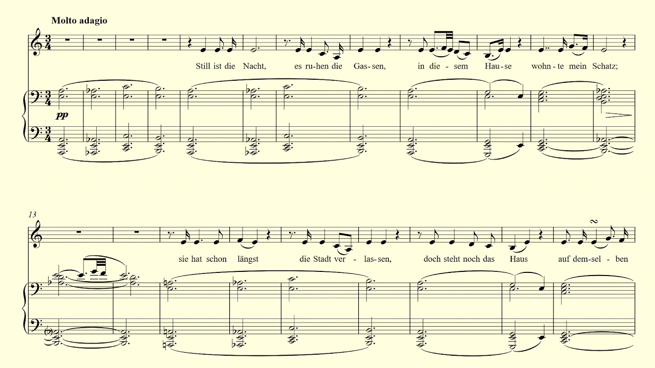 Der Doppelgänger - Schubert - accompaniment in A minor