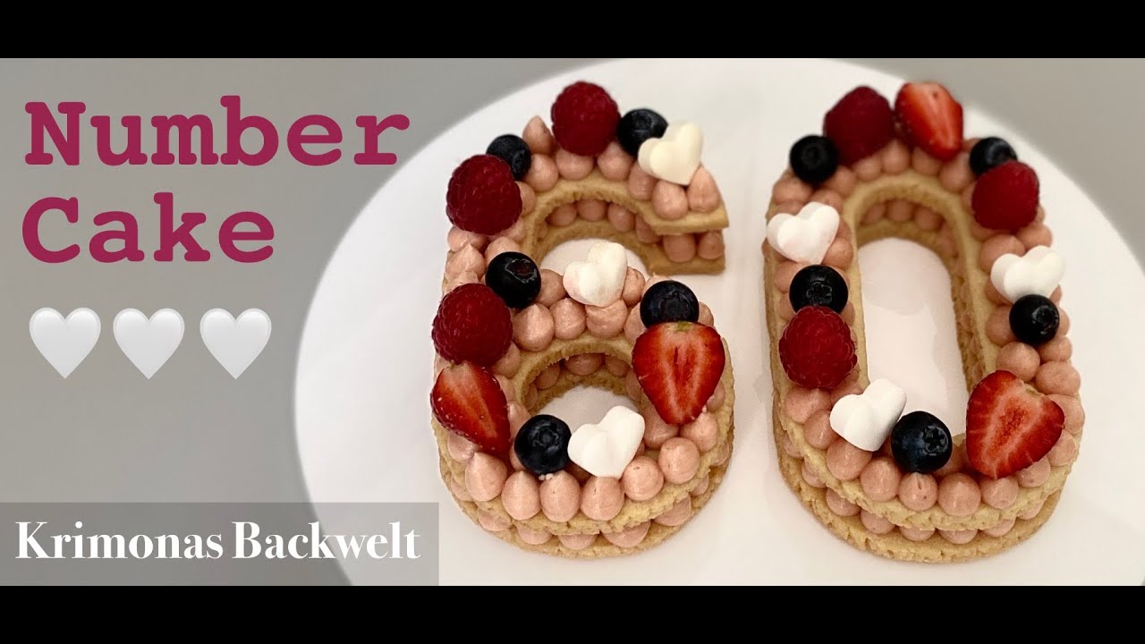 Number Cake 60 / Zahlentorte aus Keksteig 💕 / Jubil&auml;um / Anniversary / Decorating Ideas Tutorial