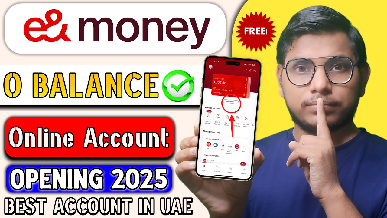 E&Money Account Opening Online 2025 | How to create an account e&money app in uae Hindi