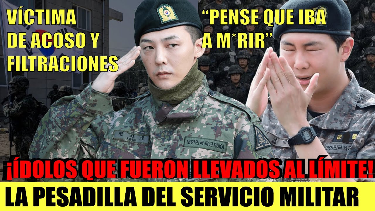 ÍDOLOS KPOP CON LAS PEORES EXPERIENCIAS EN EL SERVICIO MILITAR #kpop #noticiaskpop #bts #gdragon #rm