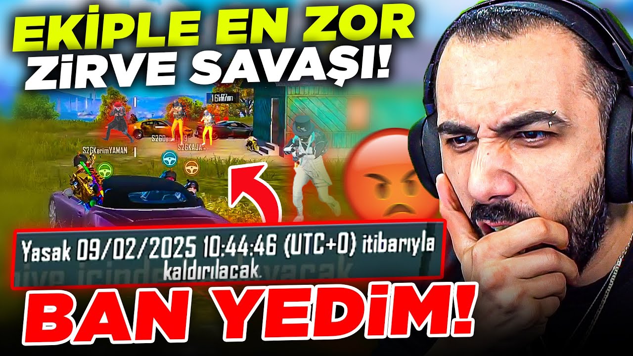 1 HAFTA BAN YEDİM!! 😱 EKİPLE EN STRESLİ ZİRVE SAVAŞI MAÇLARINI OYNADIK! | PUBG MOBILE