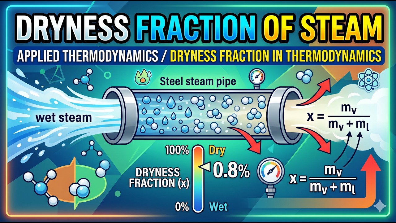 Dryness Fraction of Steam | Applied Thermodynamics/Dryness Fraction in Thermodynamics