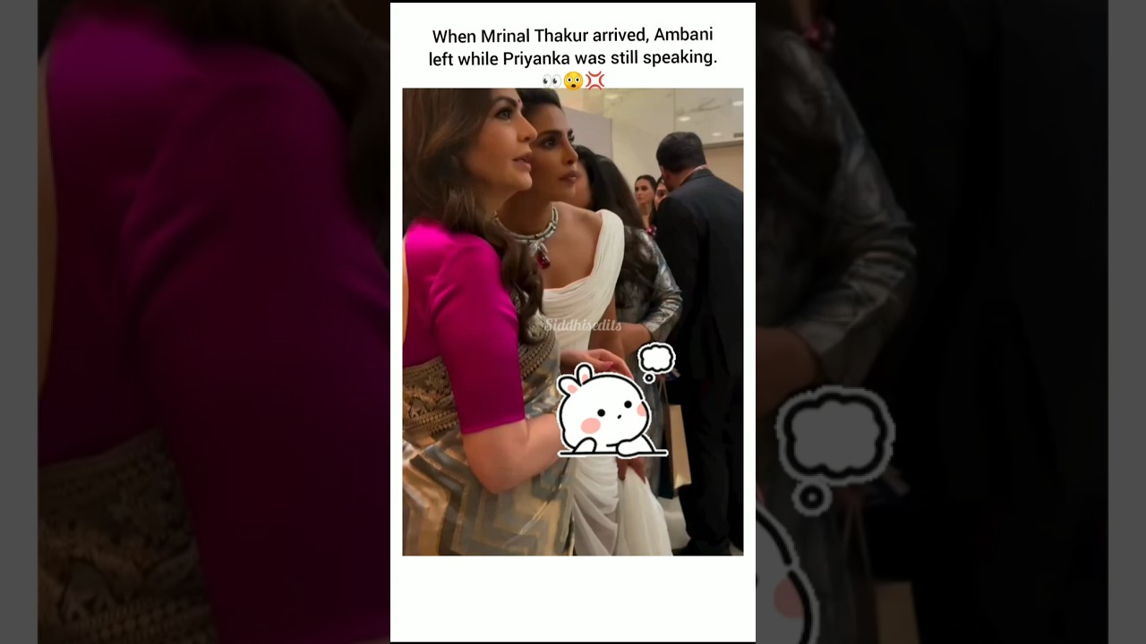 Nita Ambani ignored Priyanka for Mrunal🤔💢#shorts #bollywood #song #priyankachopra #mrunalthakur