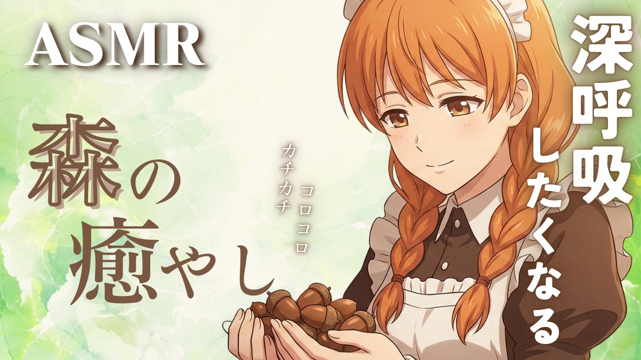 【ASMR】深呼吸したくなる森の癒やし🌳どんぐりのコロコロ音で深い眠りへ…
