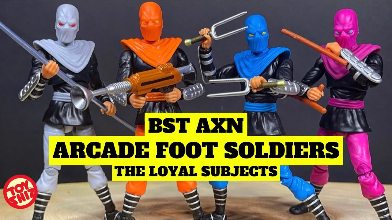 TMNT ARCADE FOOT SOLDIER 2022 4 PACK | BST AXN, эксклюзивно для Walmart | The Loyal Subjects