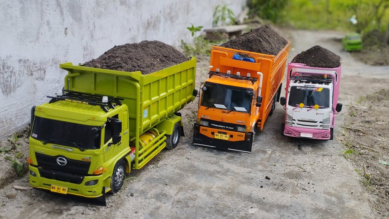 AKSI KE#45 GAGAL OLENG Truk Hino500 Truk Fuso 220ps Truk isuzu nmr71 Langsir Tanah