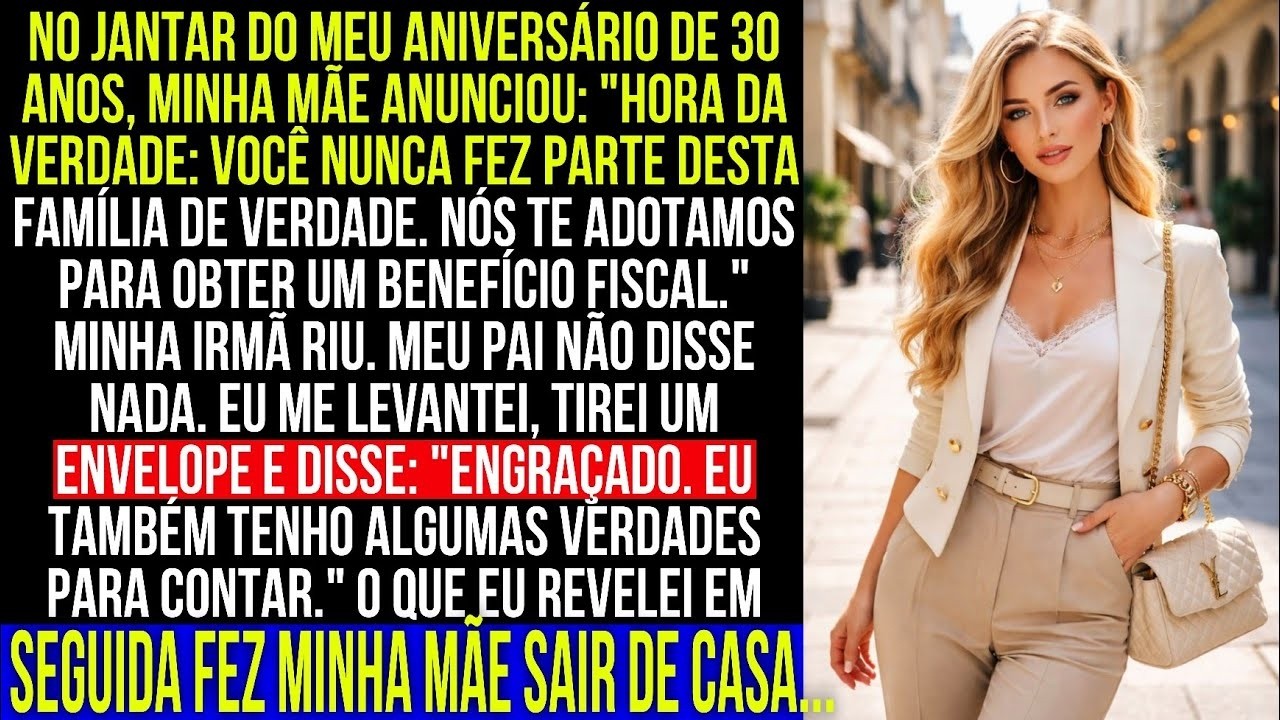 Minha mãe anunciou que eu era adotada para obter benefícios fiscais na minha festa de aniversári