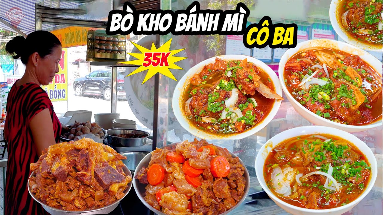 Ăn Hủ Tiếu Bò Kho Bánh Mì Cô Ba 35k Cách Nấu Đậm Đà Thơm Ngon ở Sài Gòn