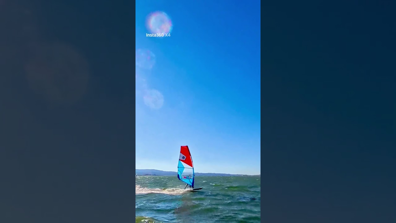 Windsurfing action @ Coyote  Point , Sept 15, 2025. #windsurfing #insta360 #asmrsounds #watersports