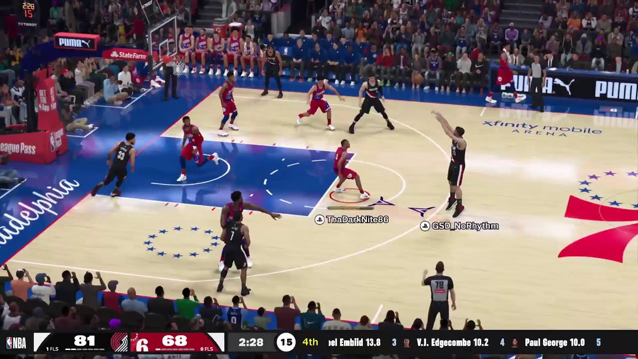 NBA2K26 League Pass 2026 Сезон: ТрейлБлейзерс против 76ерс. #НеделяНачалаИгры