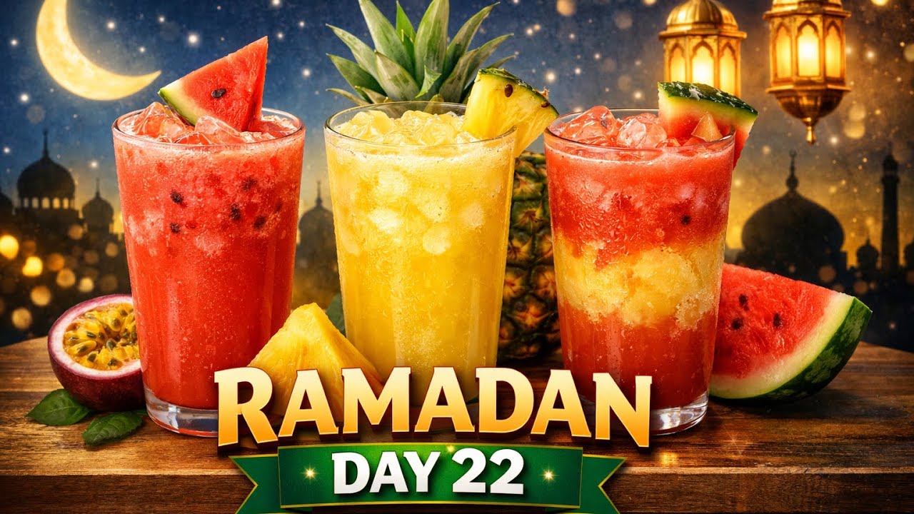 Ramadan Daily Day22 🌙 ||3 Refreshing Homemade Juices for Iftar 🍉🍍