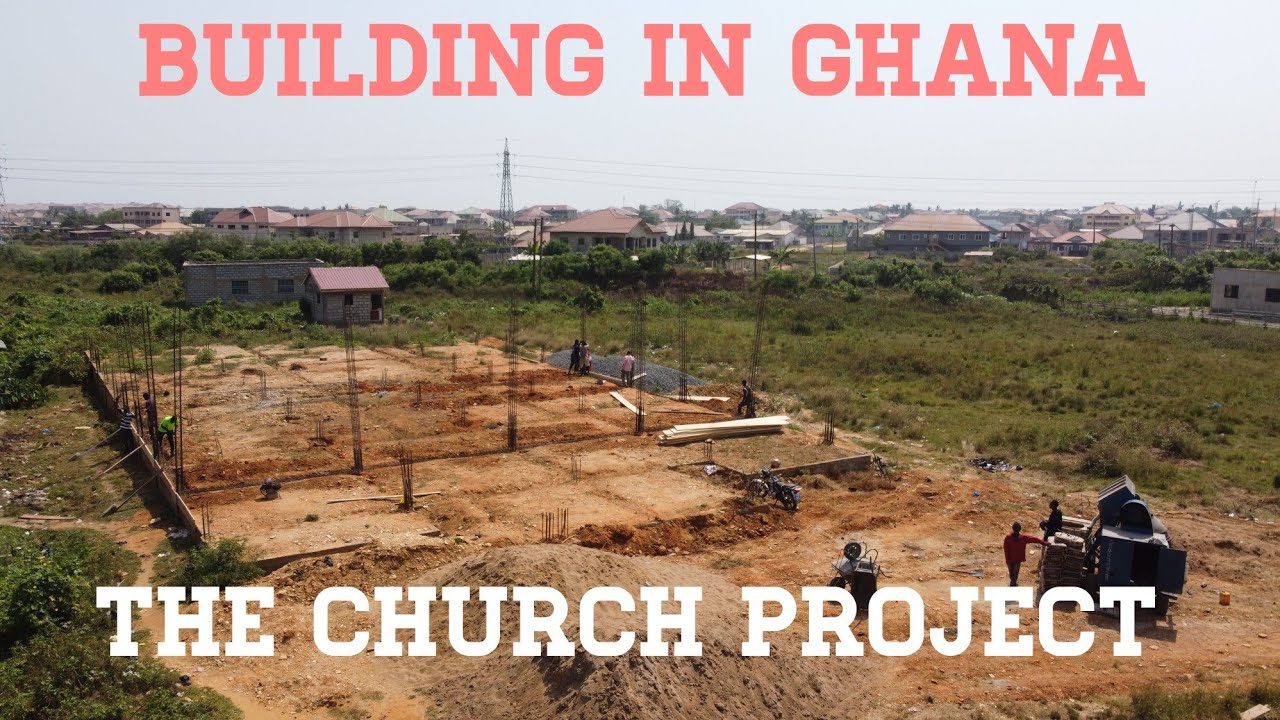 Building in Ghana: Foundation Ground Beams & Columns (Pillars) | The Church Project in Ghana 🇬🇭  |