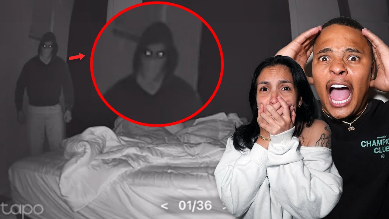 WE CAUGHT SOMEONE WATCHING US SLEEP LAST NIGHT.. *SCARY*