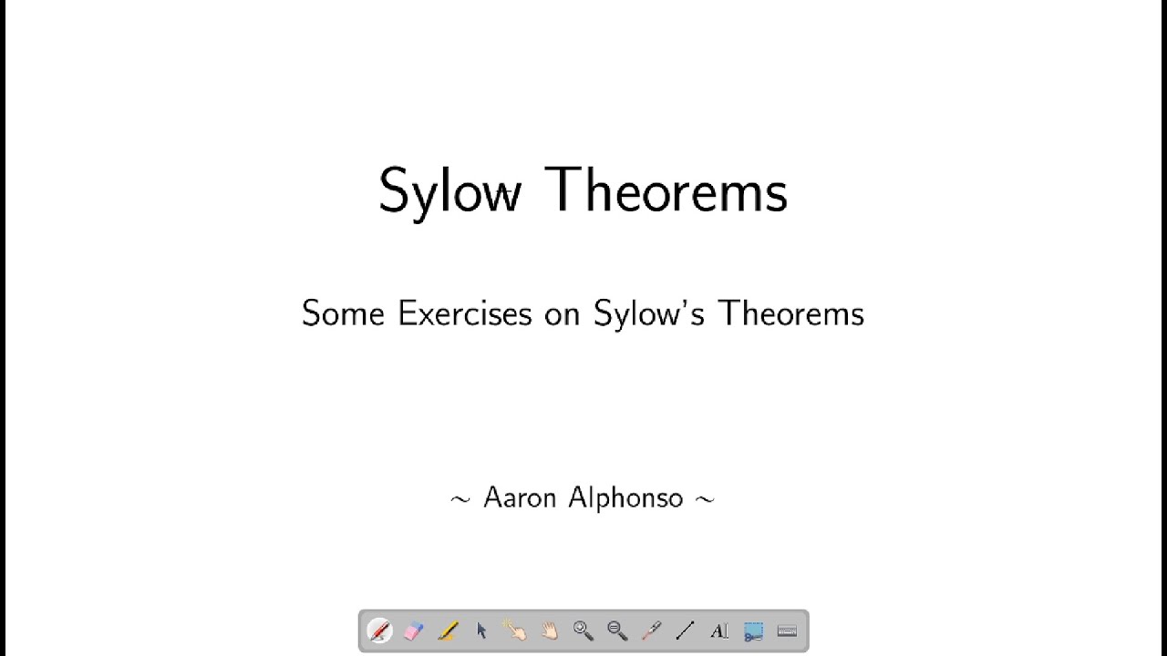 8 - Some Exercises on Sylow's Theorems