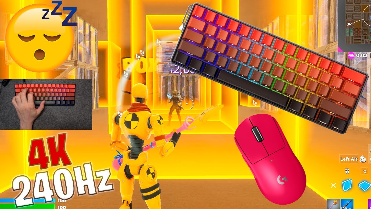 MonsGeek FUN60 PRO ASMR 😴 Box Fight Gameplay 📦 Satisfying Keyboard Fortnite 4K 240 FPS 🏆