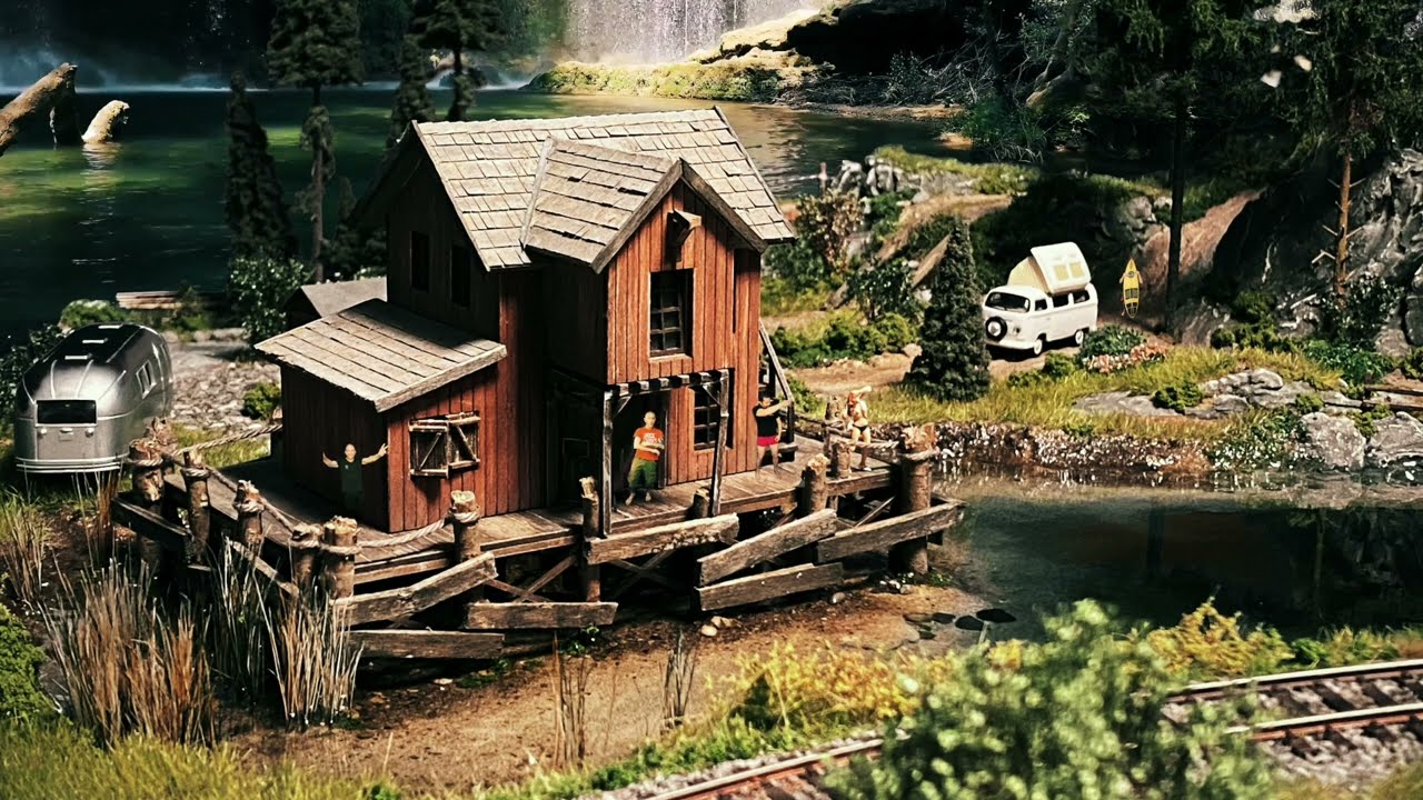 Fisherman House in Paradise - Living Diorama 1:87 H0 Scale