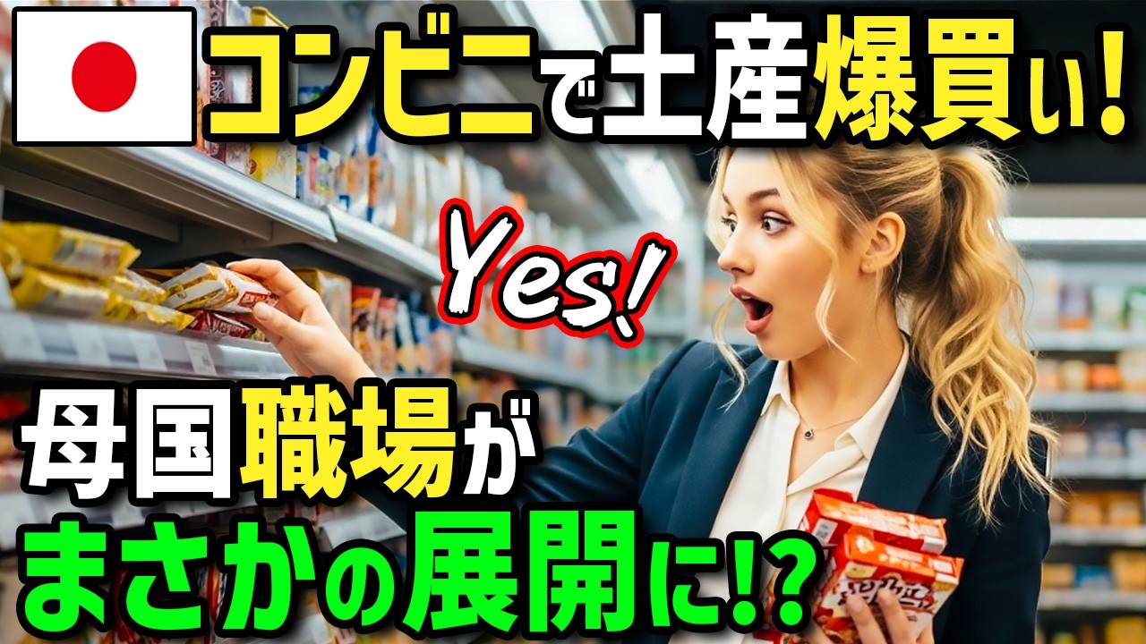 【海外の反応】「お土産なら日本のコンビニが一番！」初来日のフランス人がコンビニでお土産を爆買い！帰国後に職場で日本人絶賛銘菓や超便利グッズを配ったら同僚がまさかの塩対応！？
