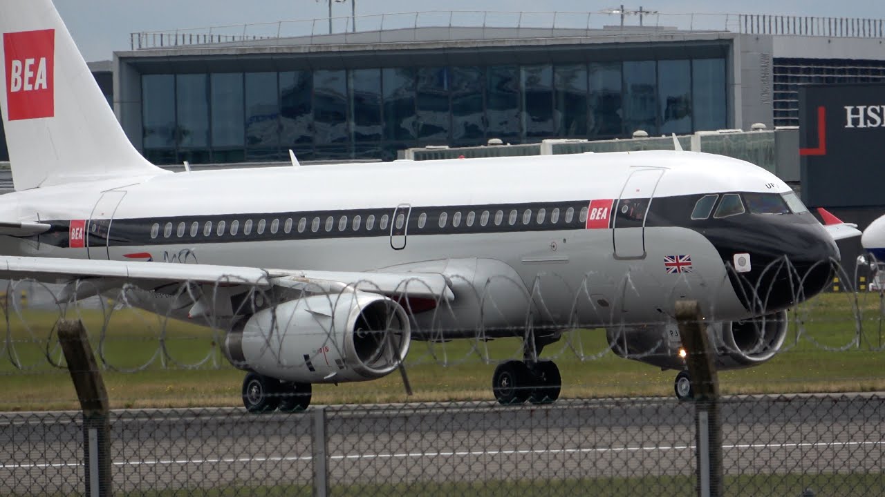 BRITISH AIRWAYS BEA RETRO LIVERY A319 RETURNS TO SERVICE!  G-EUPJ. First Euro flight. 13 June 2024.
