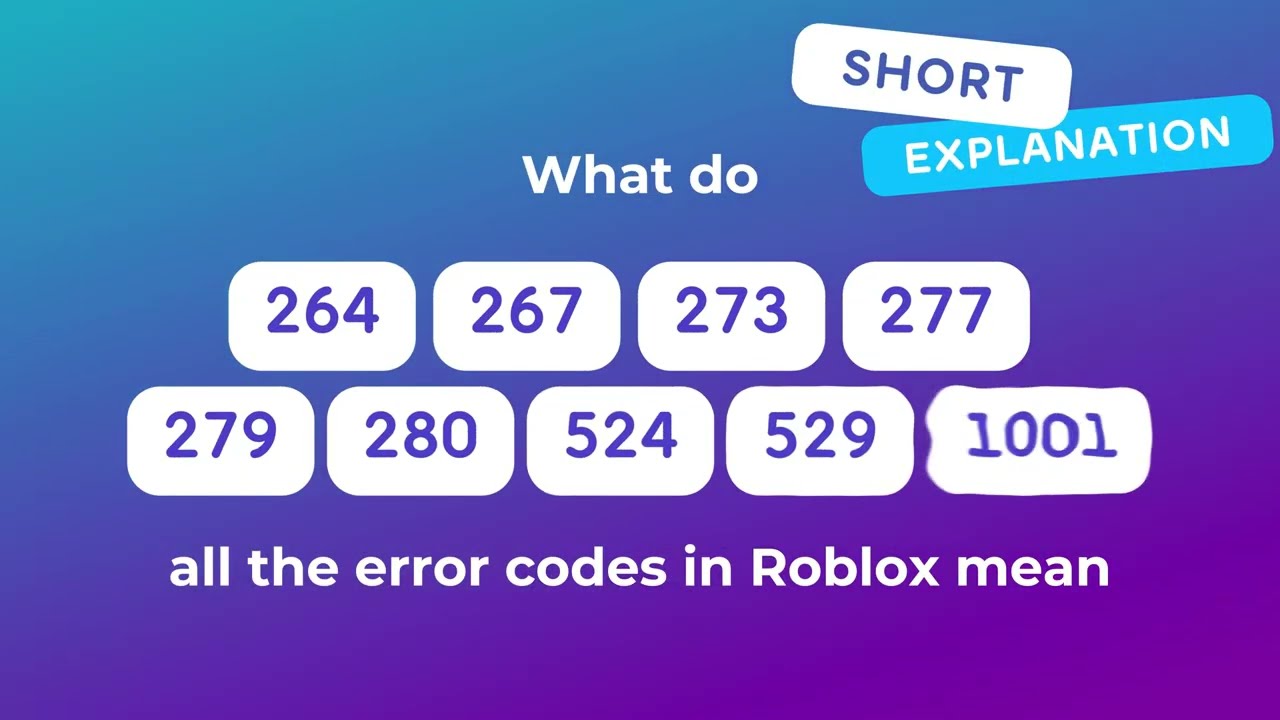 What does all roblox error codes mean