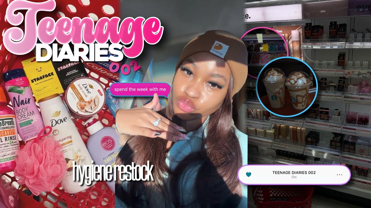 TEENAGE DIARIES 002 🩷 (hygiene restock, self-care shopping, dilly dallying, etc) | Saniaa Desiree