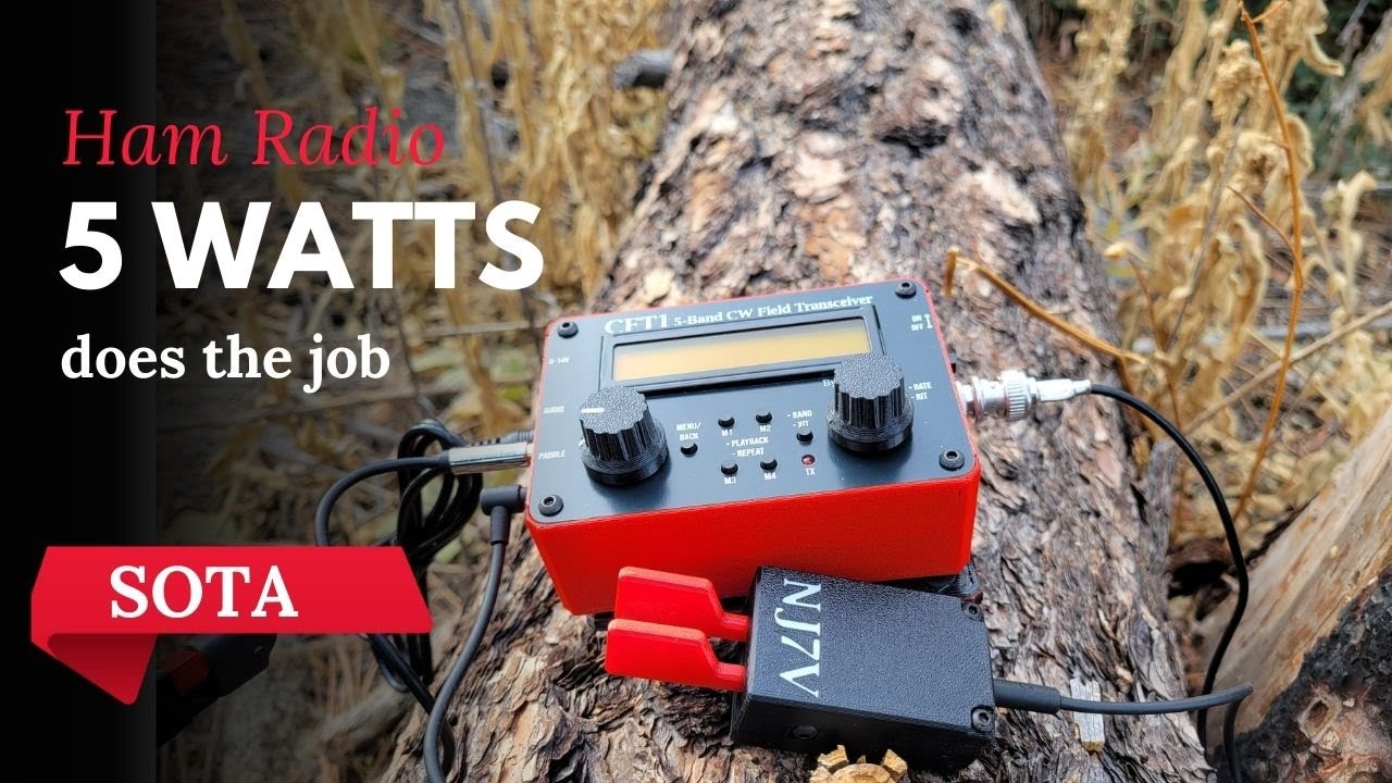 5 watts for Summits on the Air on VHF, HF and CW