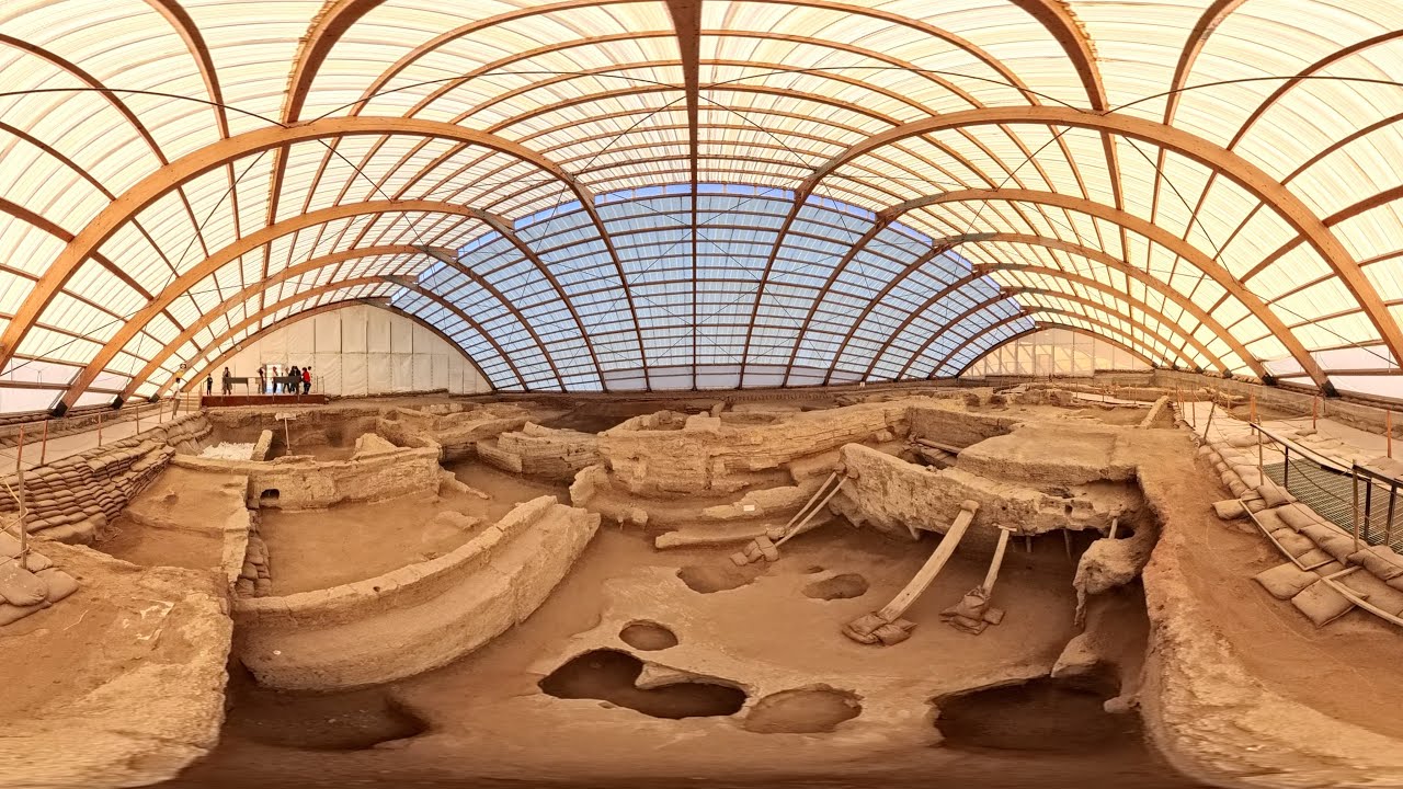 🇹🇷360°Konya, Turkey: Ruins of Çatalhöyük 土耳其 孔亞 加泰土丘 遺址 Çatalhöyük Örenyeri, Konya, Türkiye