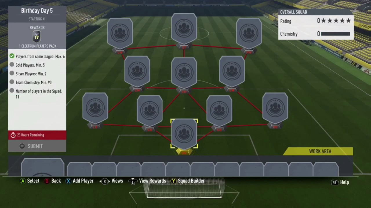 FIFA 17 - BIRTHDAY DAY 5 SBC *VERY CHEAP* UNDER 4K !