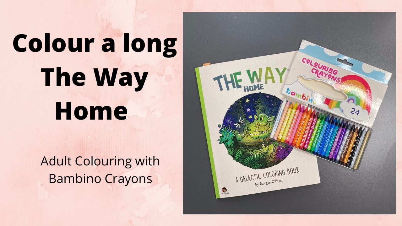The Way Home - a Grogu page coloured with Bambino crayons
