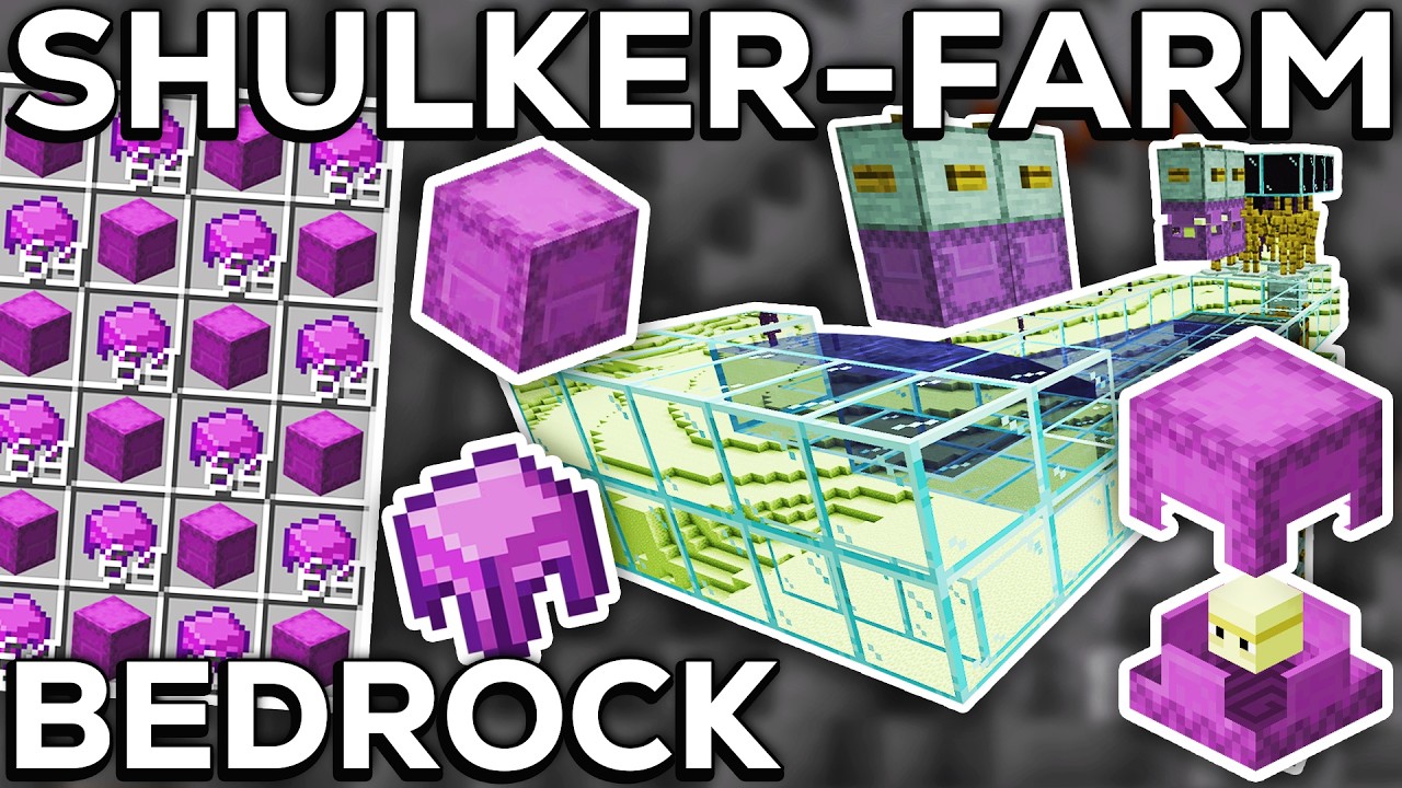 SHULKER FARM MINECRAFT BEDROCK 1.21