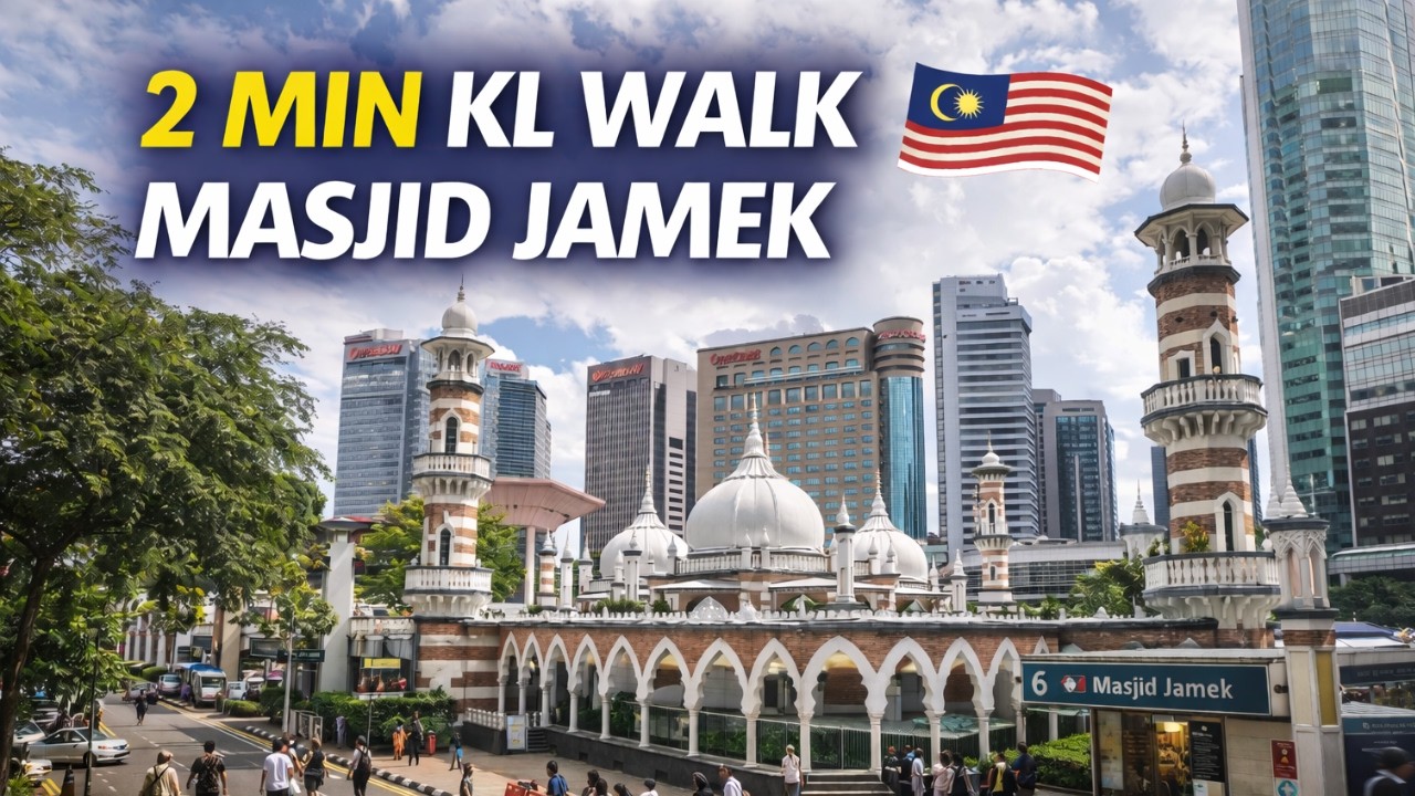2 Minute Walk Around Masjid Jamek KL 🇲🇾 | Kuala Lumpur City Vibes