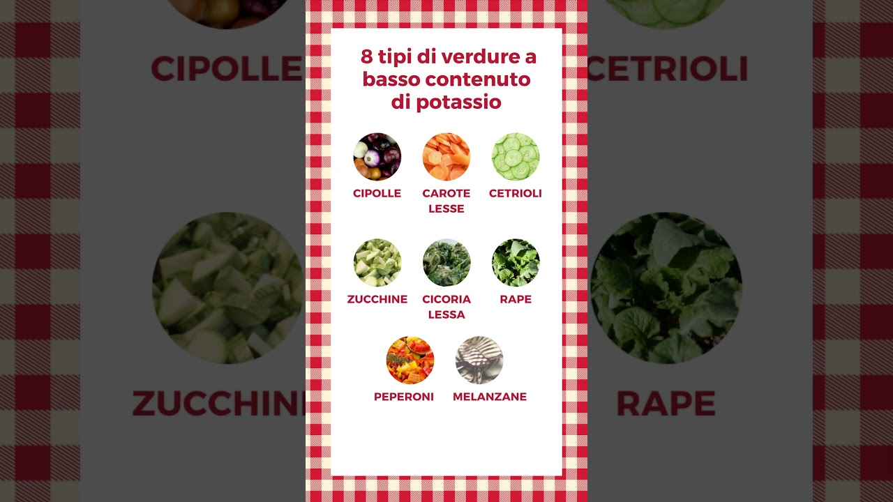 8 tipi di verdure a basso contenuto di potassio - Fondazione Italiana del Rene