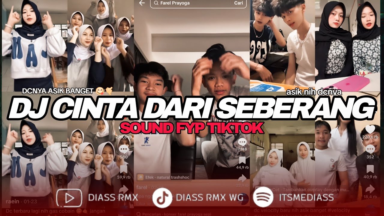 DJ CINTA DARI SEBERANG SOUND VIRAL TIKOK YANG KALIAN CARI (BOOTLEG) | DIASS WG