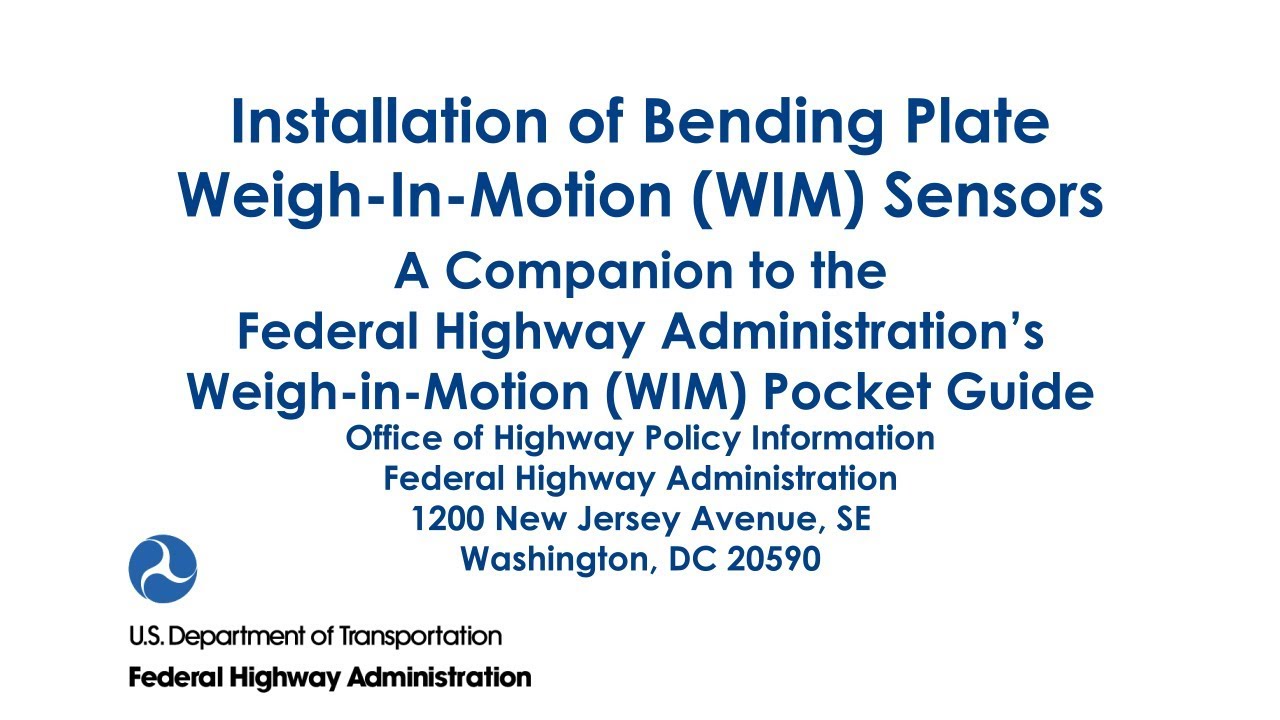 Installation of Bending Plate Weigh-In-Motion (WIM) Sensors