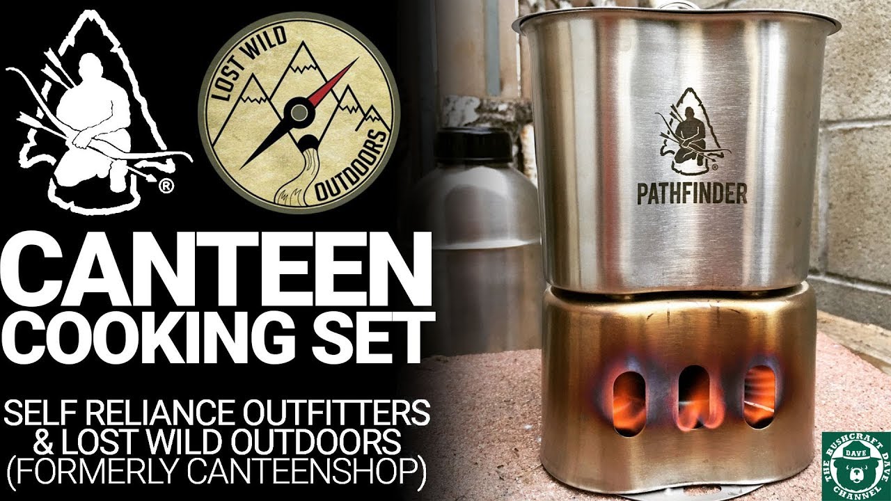 Pathfinder Canteen Cook Set:  Wide Mouth Canteen, Cup, Lid, & Stove
