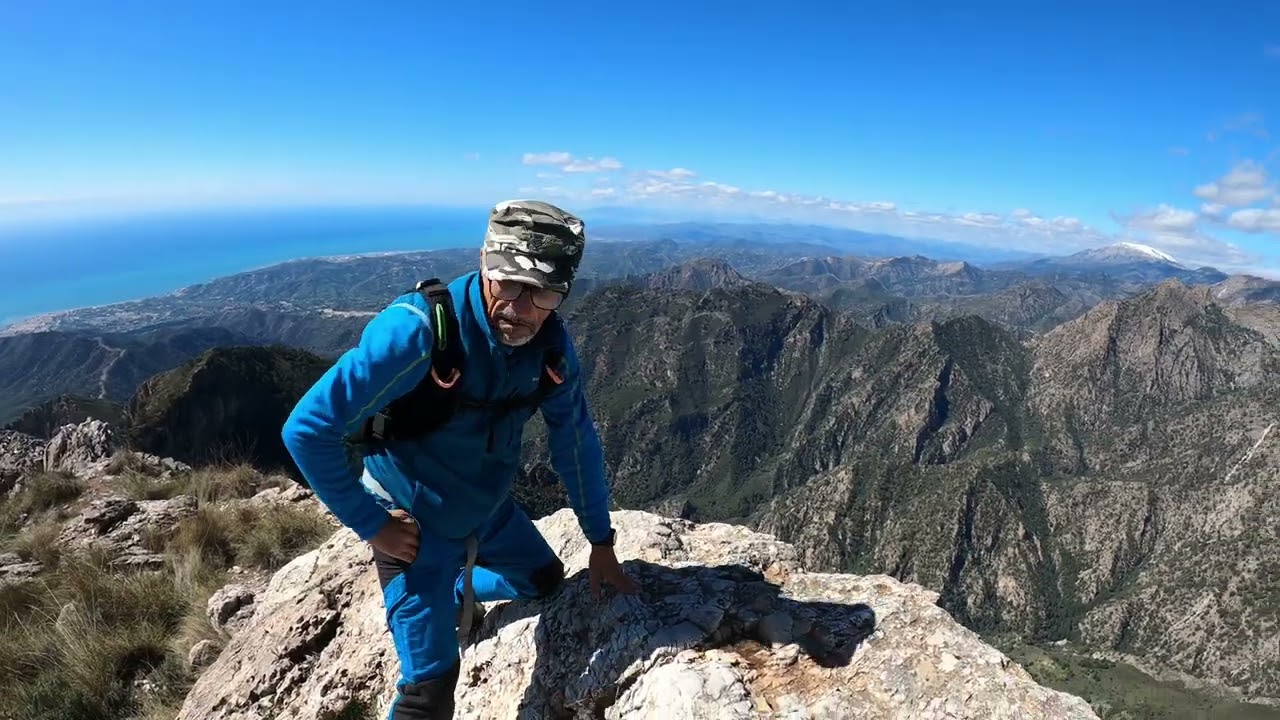 Pico Almendrón por La Puerta desde Área Recreativa del Pinarillo (Sierra de Almijara/Marzo 2025)
