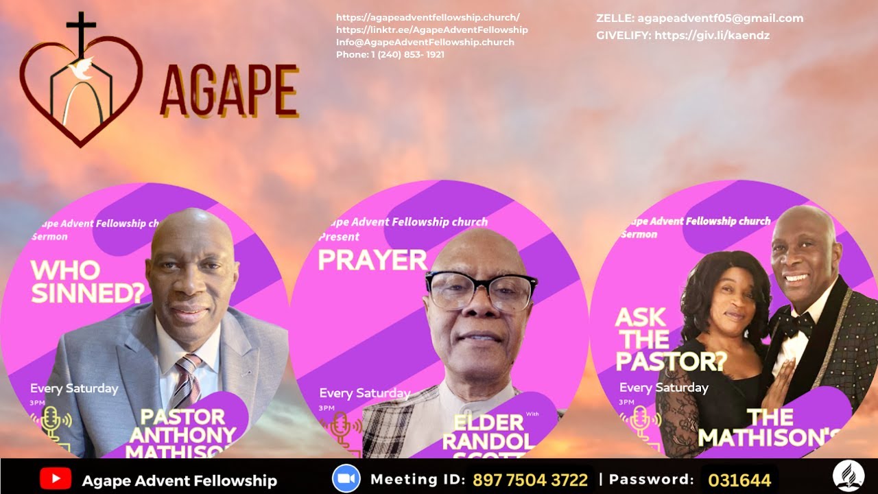 Agape Advent Fellowship | Worship Hour Sermon – “WHO SINNED?” | Pastor Mathison (Oct 4, 2025)