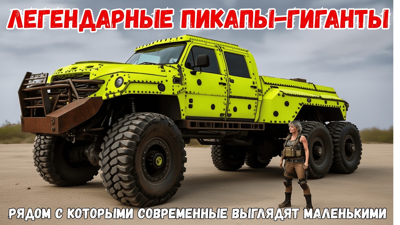 Самые огромные винтажные американские пикапы, рядом с которыми новые грузовики выглядят крошечными