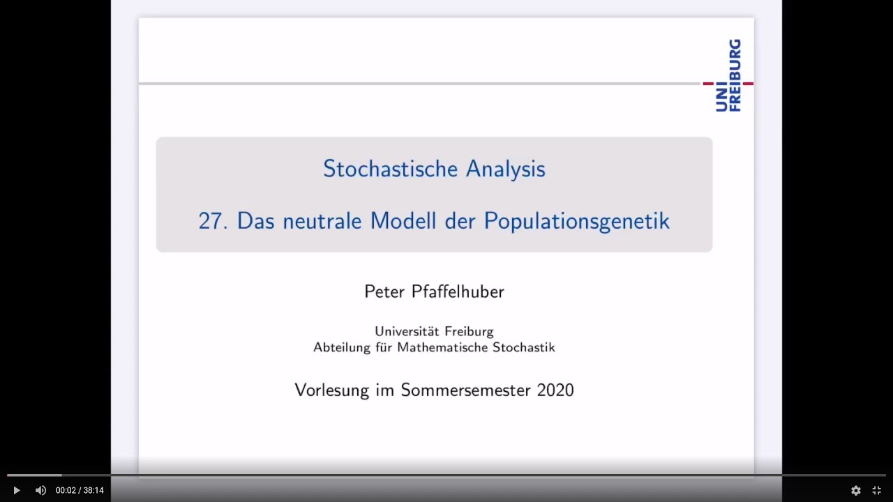 27. Das neutrale Modell der Populationsgenetik