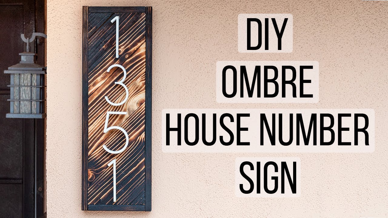 DIY House Number Sign Using Shou Sugi Ban
